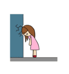 ピンクの女の子（個別スタンプ：9）