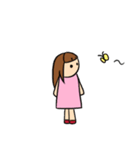 ピンクの女の子（個別スタンプ：13）