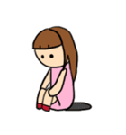 ピンクの女の子（個別スタンプ：19）