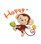 小さな猿の笑顔（個別スタンプ：11）