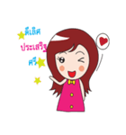 happy girl v1（個別スタンプ：6）