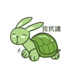 Green Little rabbit Turtle（個別スタンプ：13）