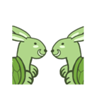 Green Little rabbit Turtle（個別スタンプ：16）