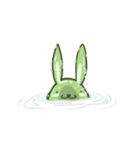 Green Little rabbit Turtle（個別スタンプ：18）