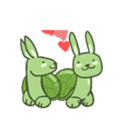 Green Little rabbit Turtle（個別スタンプ：20）