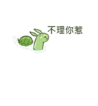 Green Little rabbit Turtle（個別スタンプ：24）