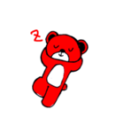 女の子とテディベア（個別スタンプ：7）