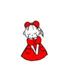 女の子とテディベア（個別スタンプ：8）