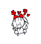 女の子とテディベア（個別スタンプ：9）