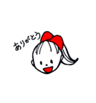 女の子とテディベア（個別スタンプ：18）