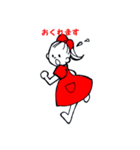 女の子とテディベア（個別スタンプ：21）