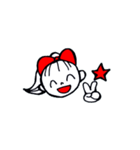 女の子とテディベア（個別スタンプ：24）
