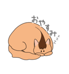 ちゃいろ と しろくろのねこ（個別スタンプ：4）