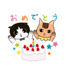 ちゃいろ と しろくろのねこ（個別スタンプ：39）