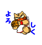 ”動く”バスケ猫（個別スタンプ：3）