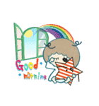 カラフルな女の子と星（個別スタンプ：3）