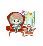 カラフルな女の子と星（個別スタンプ：4）