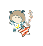 カラフルな女の子と星（個別スタンプ：7）
