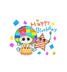 カラフルな女の子と星（個別スタンプ：10）