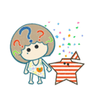 カラフルな女の子と星（個別スタンプ：25）