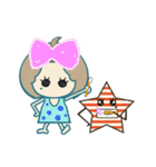 カラフルな女の子と星（個別スタンプ：30）