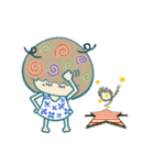カラフルな女の子と星（個別スタンプ：34）
