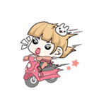 Motorcycle girls. +（個別スタンプ：17）