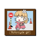 Motorcycle girls. +（個別スタンプ：40）