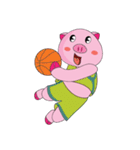 One of us: The Plump Pink loves sport（個別スタンプ：3）