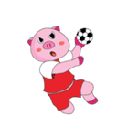 One of us: The Plump Pink loves sport（個別スタンプ：4）
