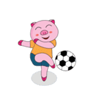 One of us: The Plump Pink loves sport（個別スタンプ：23）