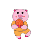 One of us: The Plump Pink loves sport（個別スタンプ：26）