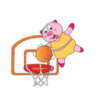 One of us: The Plump Pink loves sport（個別スタンプ：32）