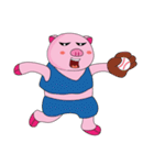 One of us: The Plump Pink loves sport（個別スタンプ：39）