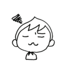 手描きのショートカットの女子（個別スタンプ：4）
