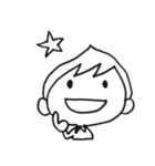 手描きのショートカットの女子（個別スタンプ：10）
