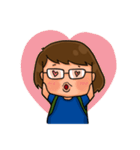 Nerd funny girl（個別スタンプ：2）
