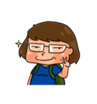 Nerd funny girl（個別スタンプ：5）