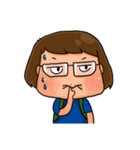 Nerd funny girl（個別スタンプ：7）