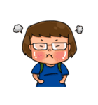 Nerd funny girl（個別スタンプ：12）