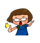 Nerd funny girl（個別スタンプ：13）