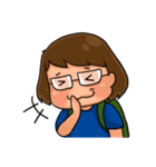 Nerd funny girl（個別スタンプ：16）