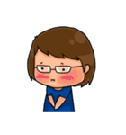 Nerd funny girl（個別スタンプ：17）