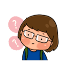 Nerd funny girl（個別スタンプ：20）