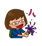 Nerd funny girl（個別スタンプ：24）