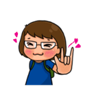Nerd funny girl（個別スタンプ：26）