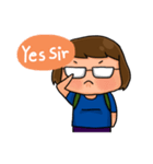 Nerd funny girl（個別スタンプ：27）