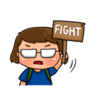 Nerd funny girl（個別スタンプ：28）