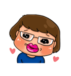 Nerd funny girl（個別スタンプ：30）