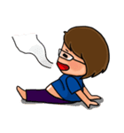 Nerd funny girl（個別スタンプ：32）
